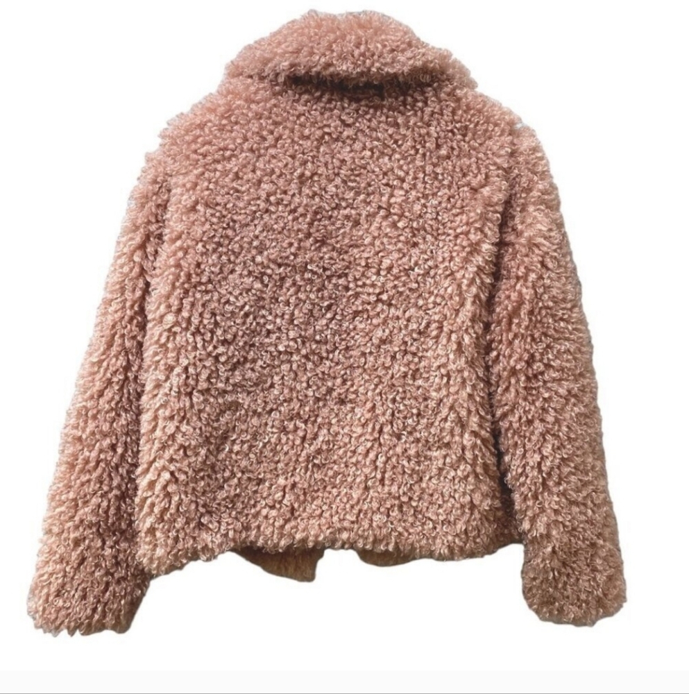 Lauren Conrad Dusty Pink Teddy Coat. Pink toggle closures - Picture 2 of 4